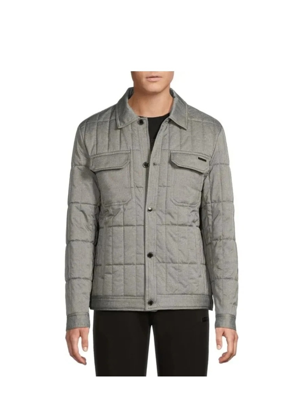 Karl Lagerfeld Quilted Harrington Jacket Gray XXL Men New